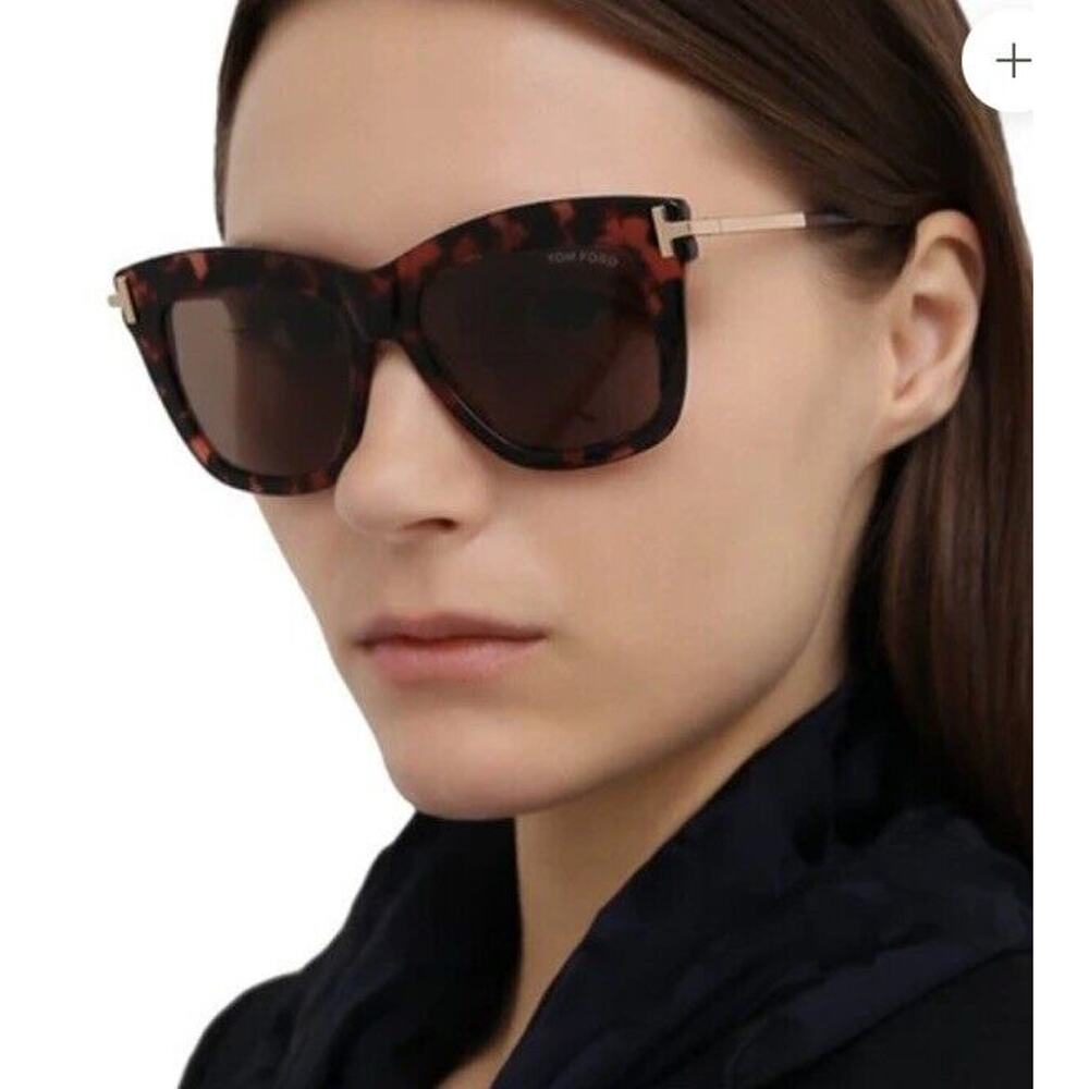 TOM FORD DASHA FT0822 52F Sunglasses Havana Frame Brown‎ Polarized Lens In Case